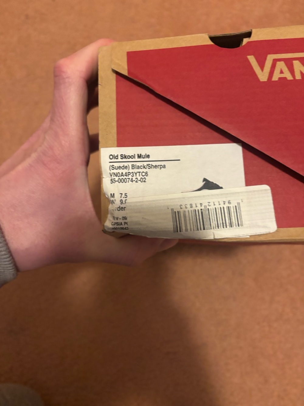 Vans Black  sherpaFaux-Fur Lined Skate Shoes - Picture 3 of 5